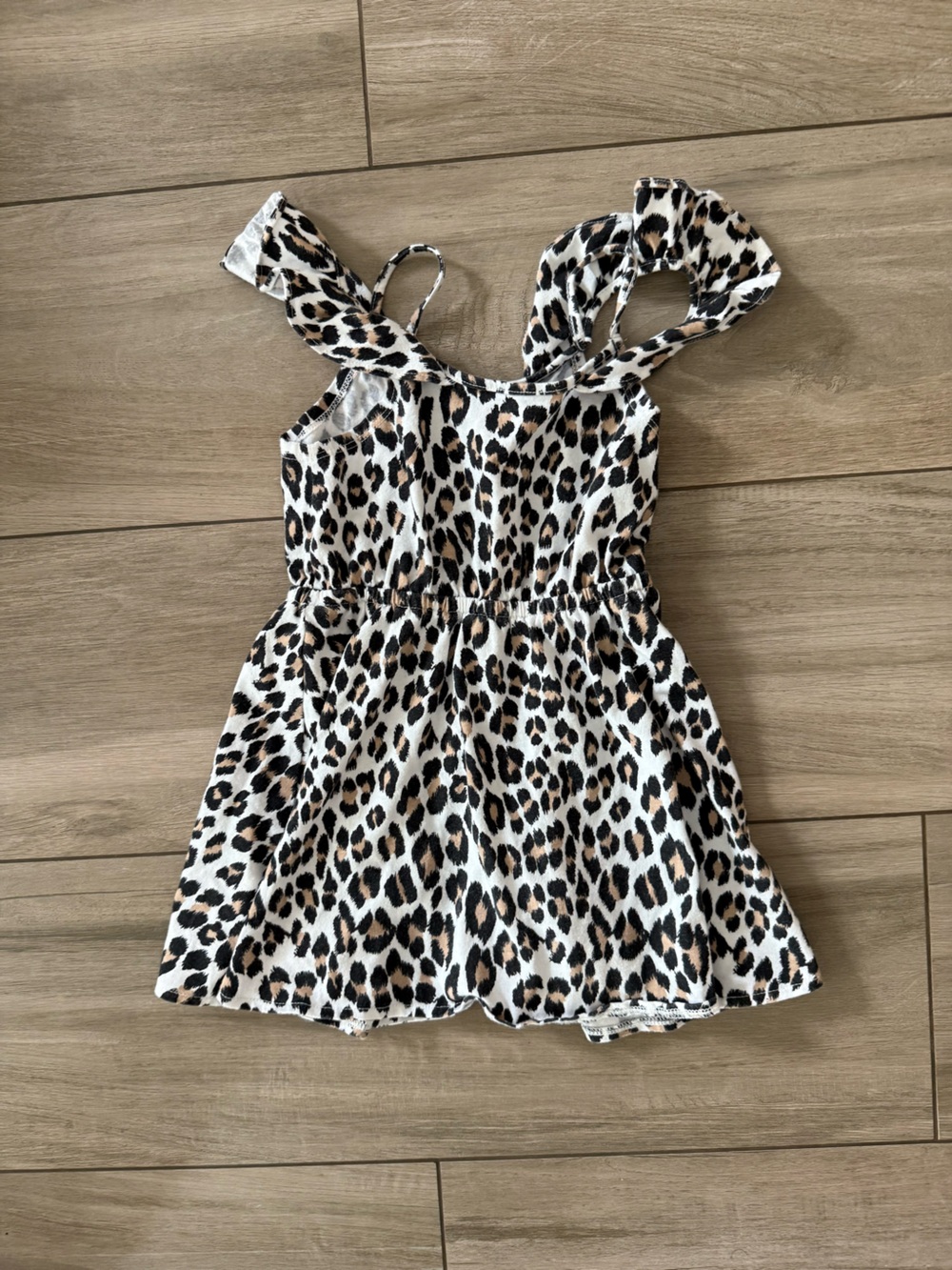 Girls 3T dress and romper bundle Floral Sundress Leopard print - Picture 5 of 7